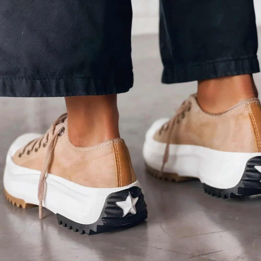 Nuana | Damen Schnürung Plattform Freizeit Sneaker