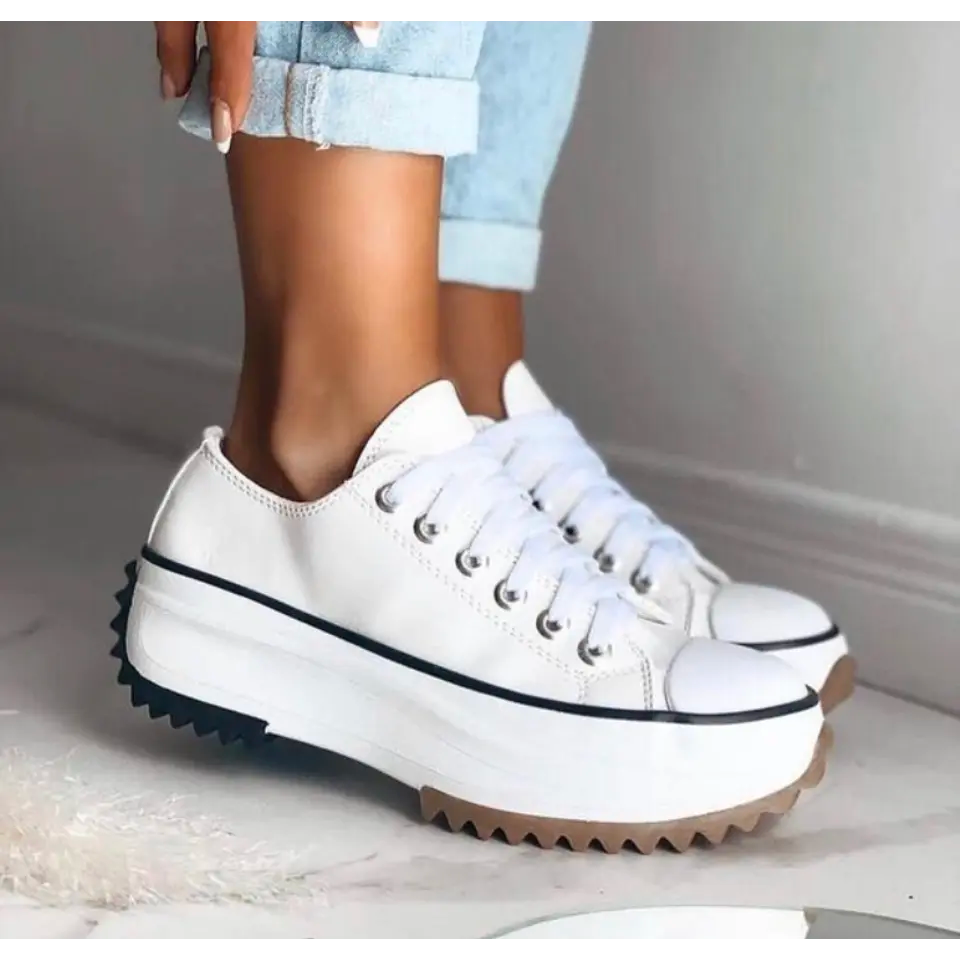 Nuana | Damen Schnürung Plattform Freizeit Sneaker