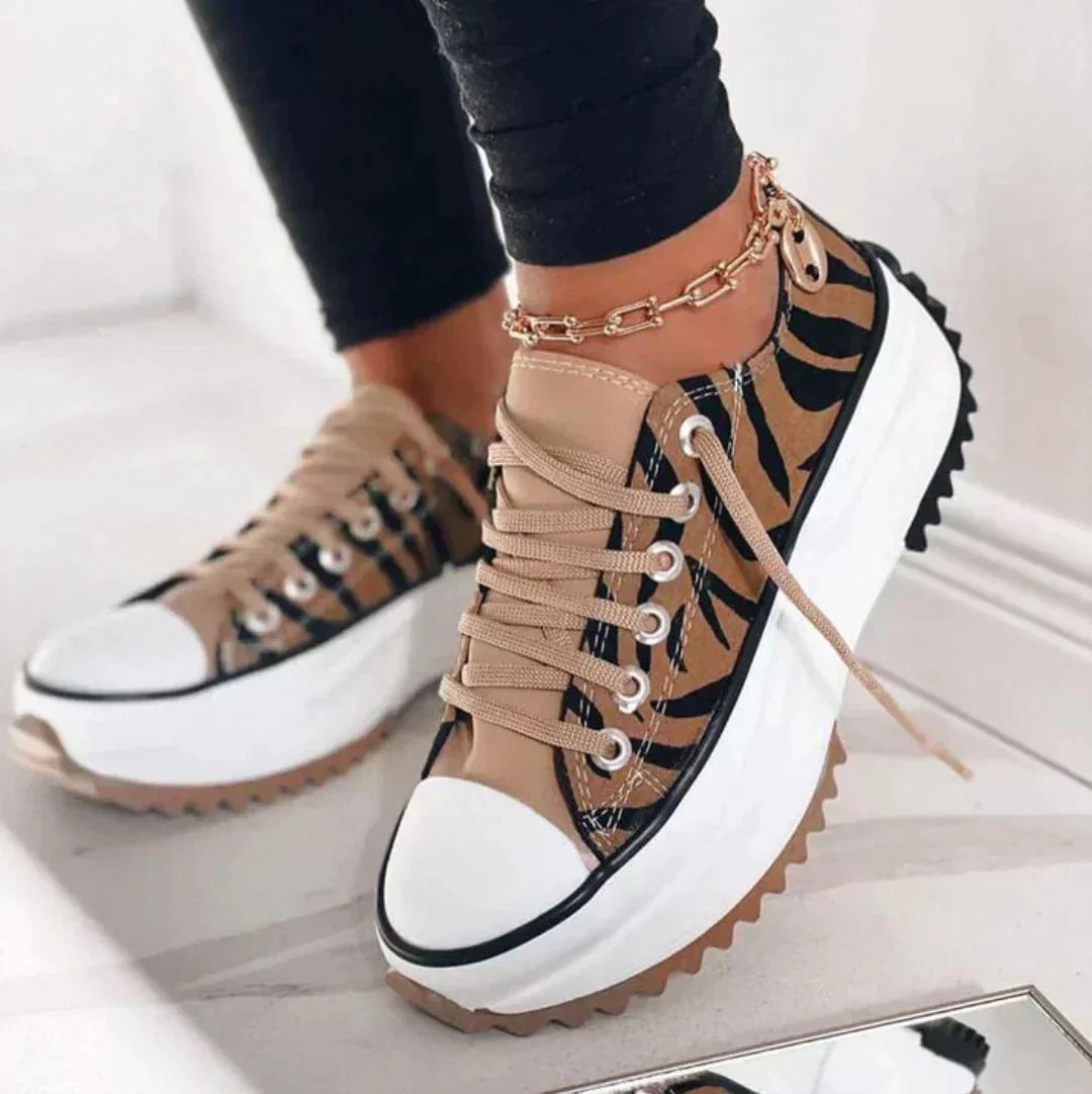 Nuana | Damen Schnürung Plattform Freizeit Sneaker