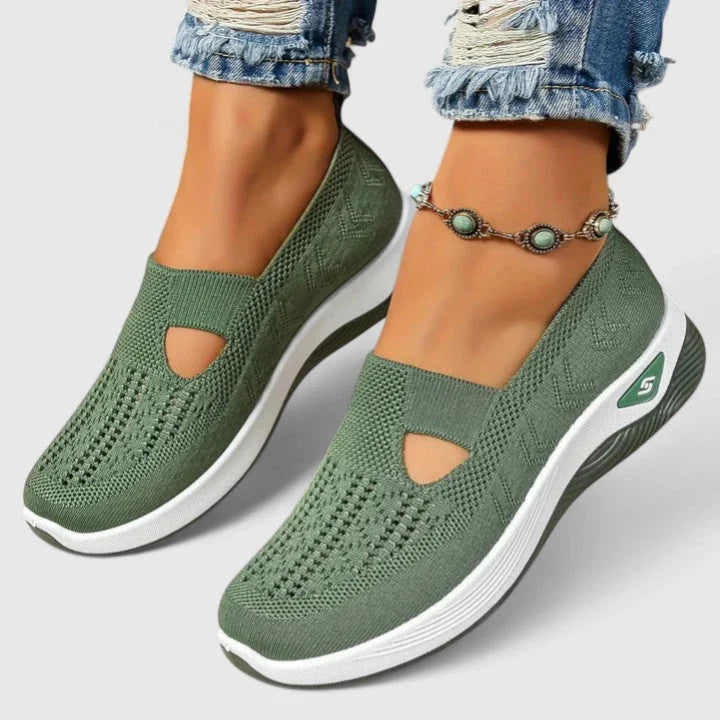 Nuana | Damen Slip-On Atmungsaktive Mesh-Walking-Sneaker