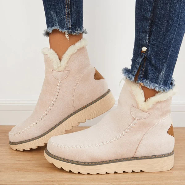 Nuana | Damen Slip On Stiefeletten Mit Plateau Und Nahtdetails