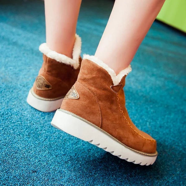 Nuana | Damen Slip On Stiefeletten Mit Plateau Und Nahtdetails