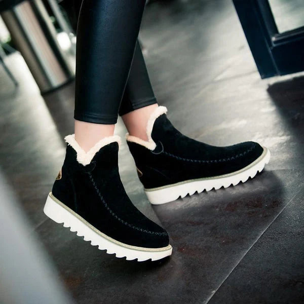 Nuana | Damen Slip On Stiefeletten Mit Plateau Und Nahtdetails