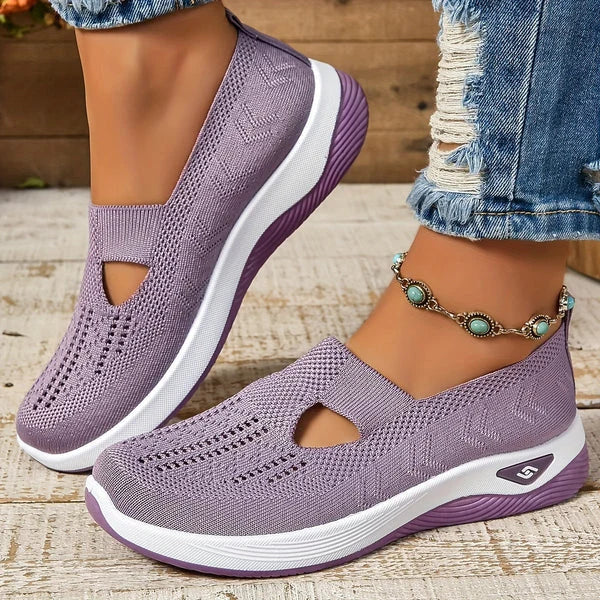 Nuana | Damen Slip-On Strick-Sneaker zum Gehen
