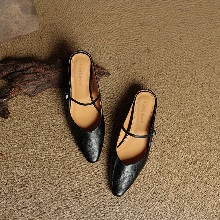 Nuana Damen Slipper Aus Echtem Leder