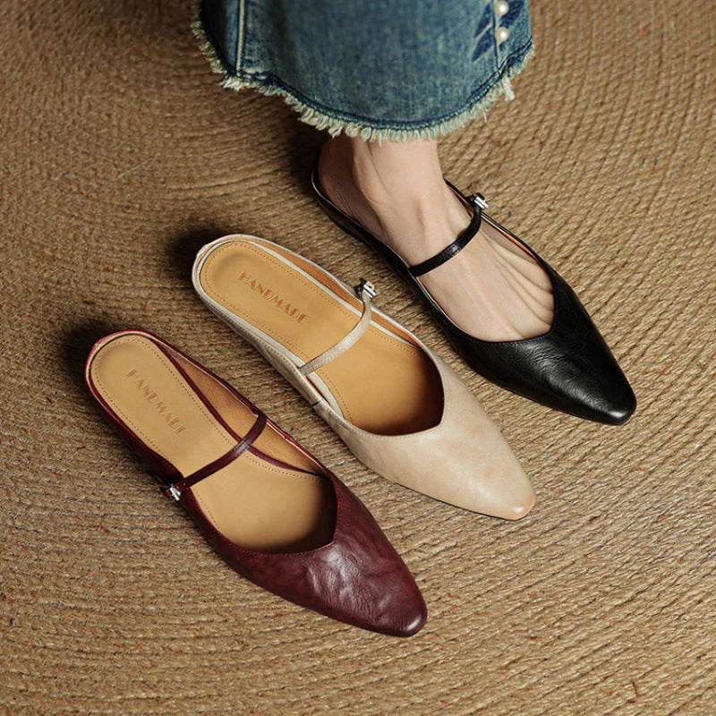 Nuana Damen Slipper Aus Echtem Leder
