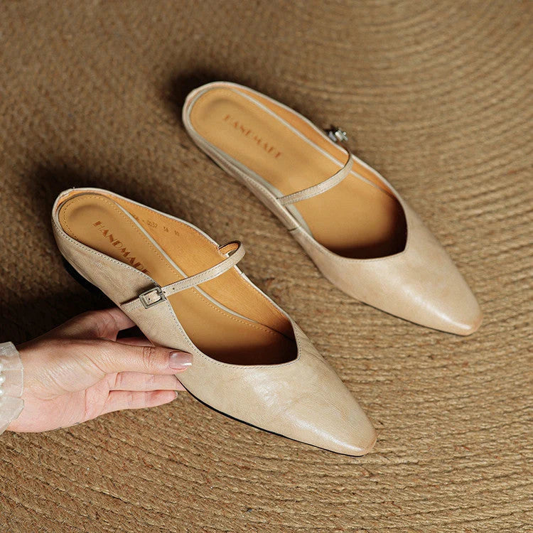Nuana Damen Slipper Aus Echtem Leder