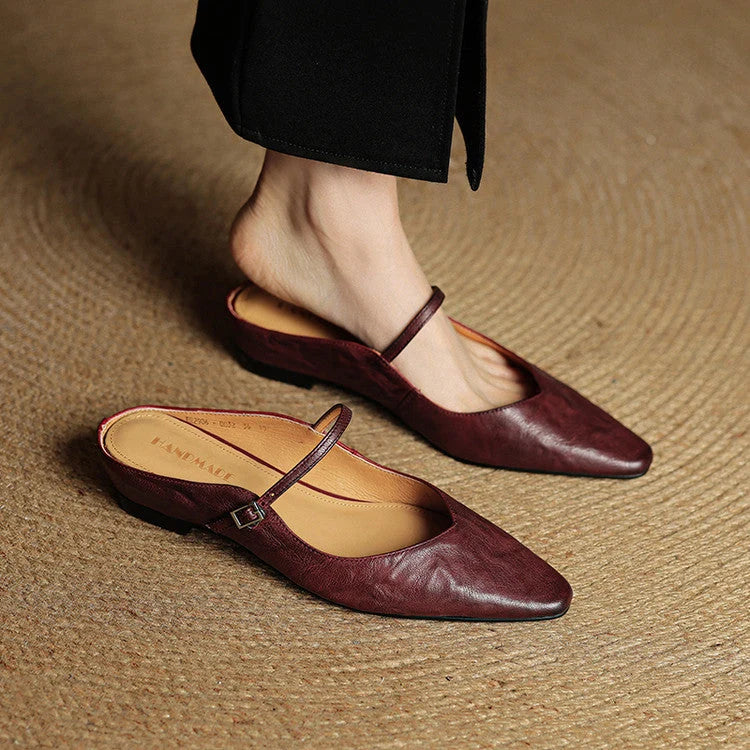 Nuana Damen Slipper Aus Echtem Leder
