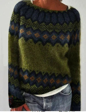 Nuana | Damen Strickpullover mit Rundhalsausschnitt für den Alltag