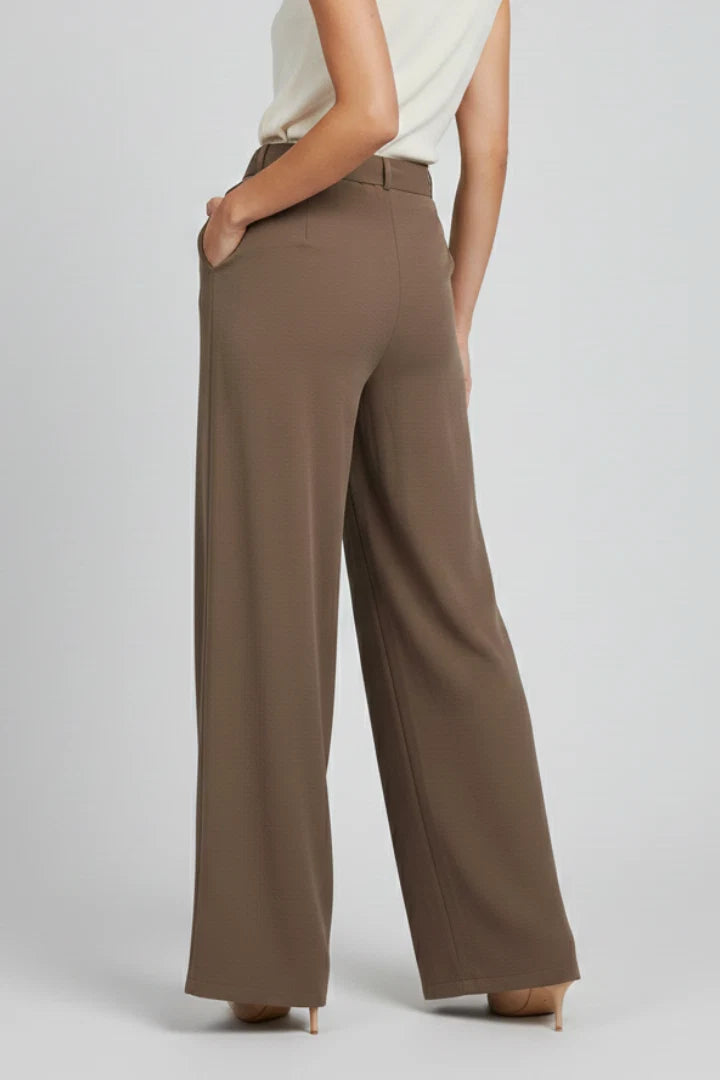 Nuana | Damen Wide-Leg Palazzo-Hose mit Kordelzugbund