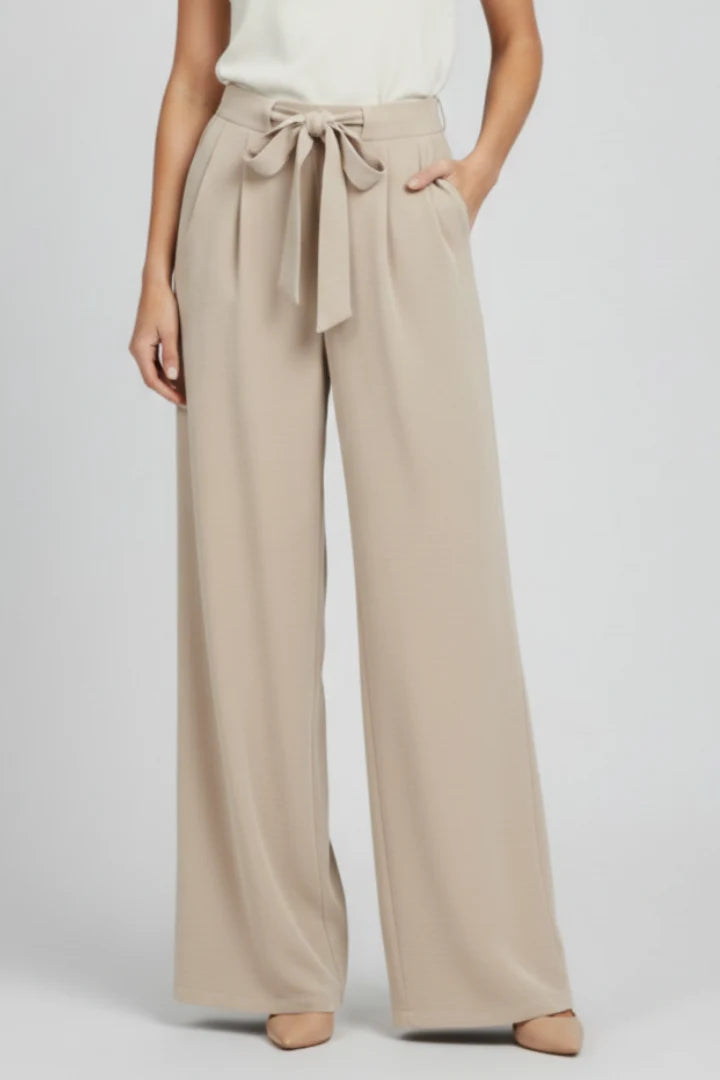 Nuana | Damen Wide-Leg Palazzo-Hose mit Kordelzugbund