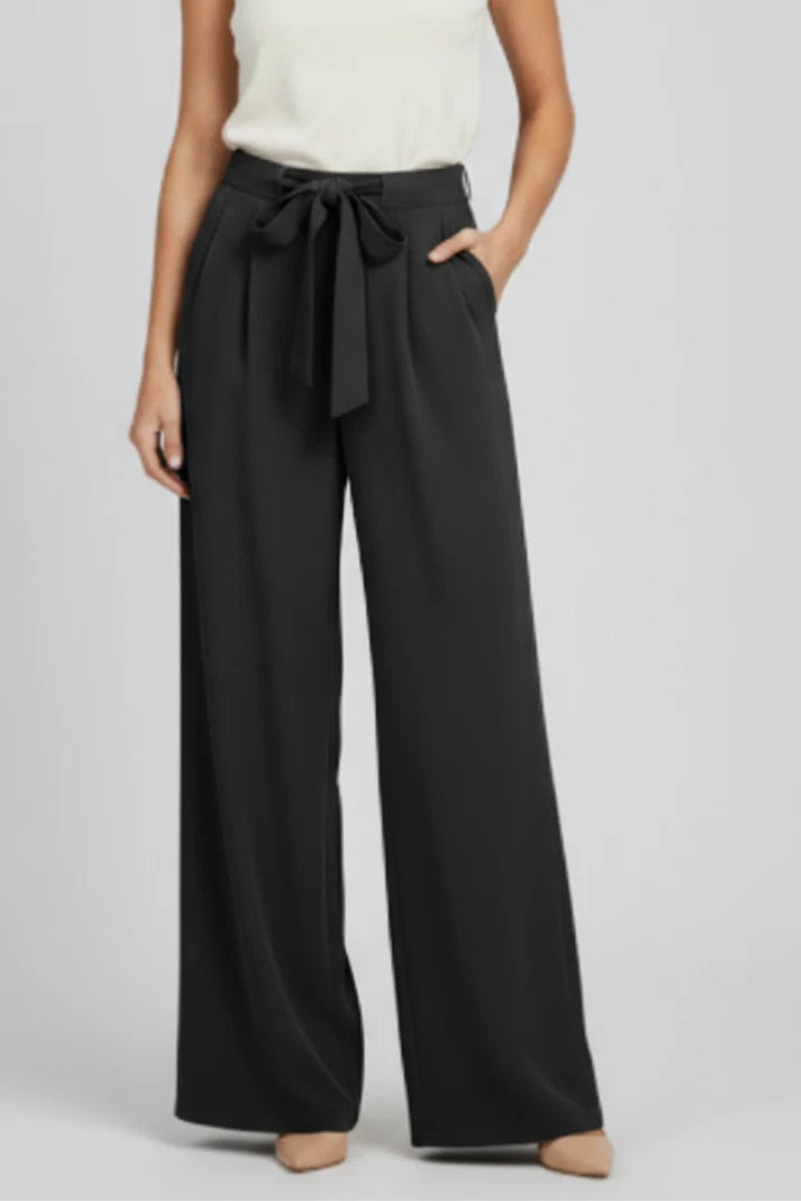 Nuana | Damen Wide-Leg Palazzo-Hose mit Kordelzugbund