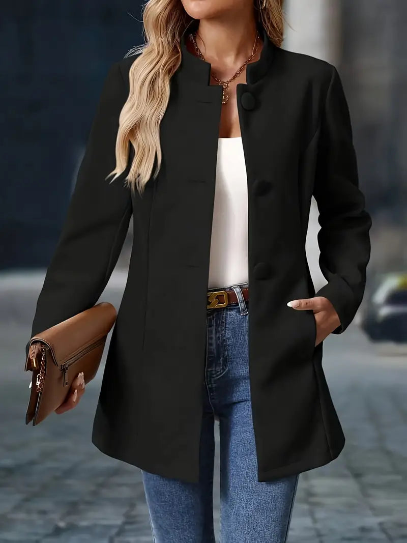 Nuana | Damen Winter Mantel mit Knöpfen