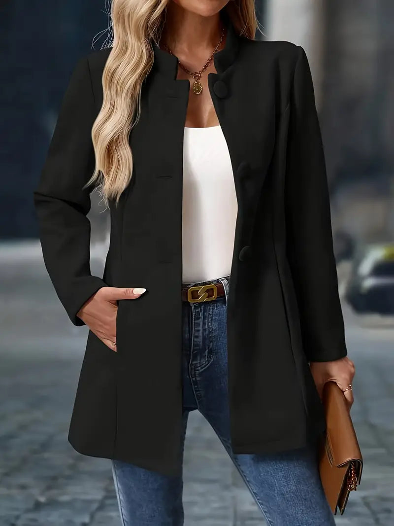Nuana | Damen Winter Mantel mit Knöpfen
