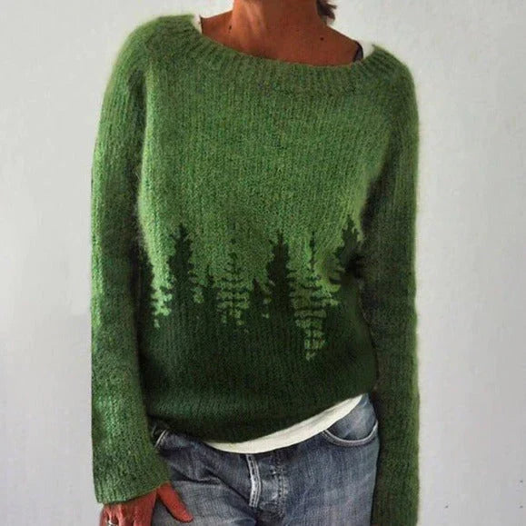 Nuana | Damen-Winter-Weihnachtspullover mit nordischem Muster