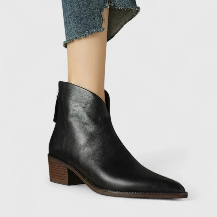 Nuana | Elegante Stiefeletten mit Blockabsatz