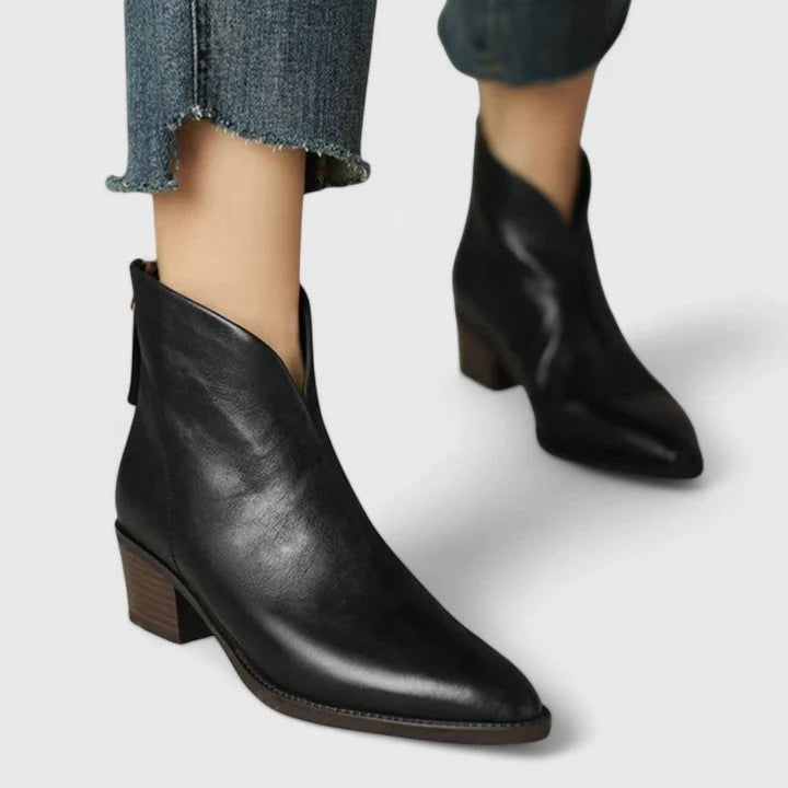 Nuana | Elegante Stiefeletten mit Blockabsatz