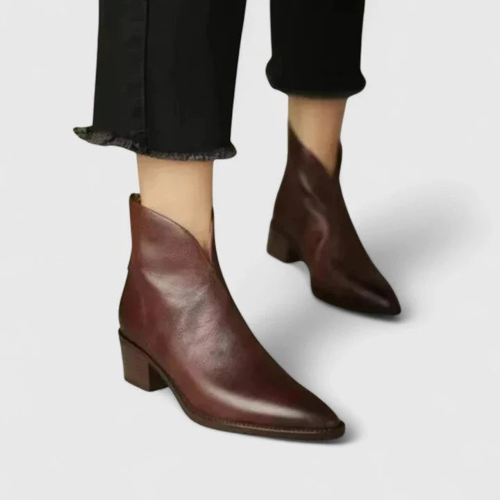 Nuana | Elegante Stiefeletten mit Blockabsatz