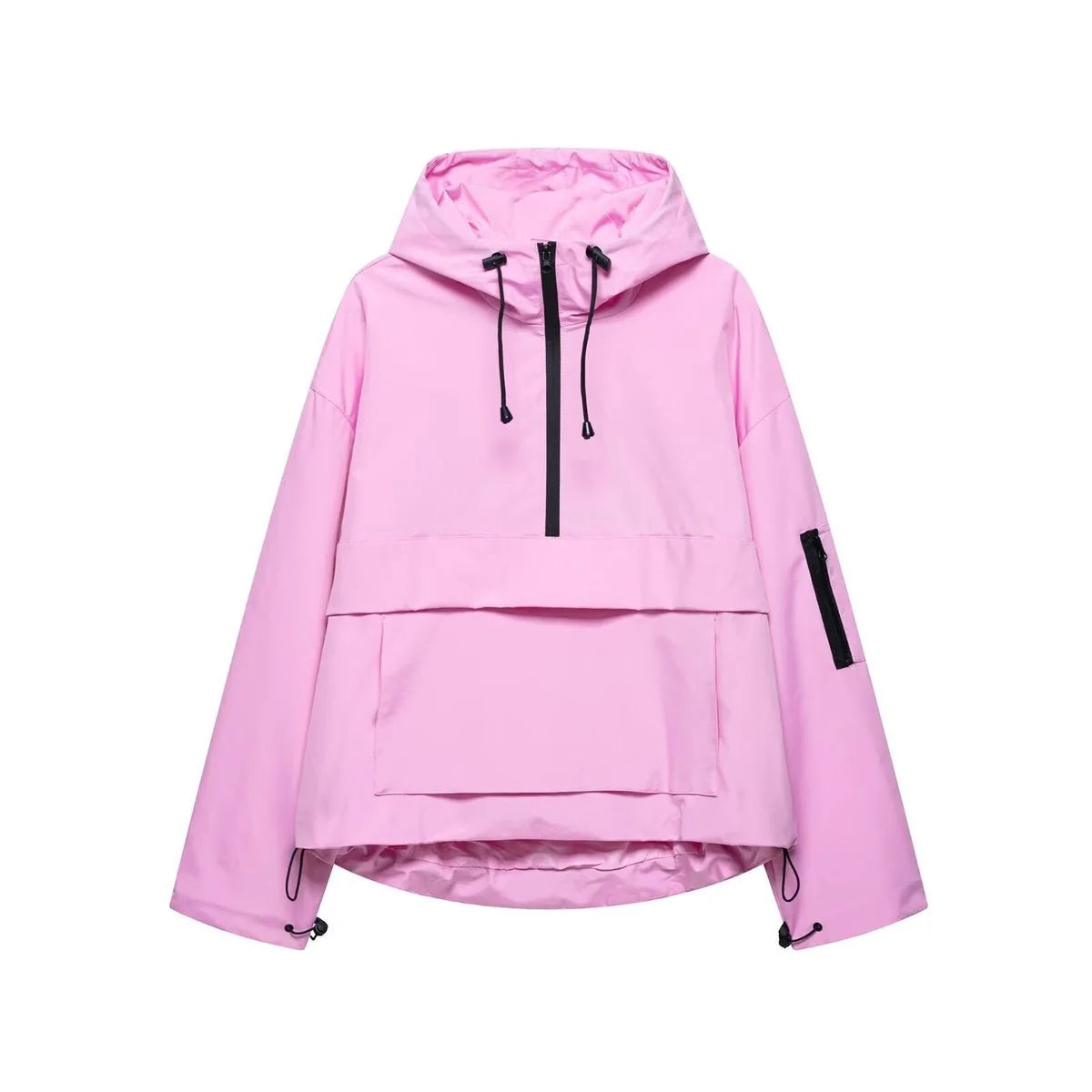 Nuana Elisabeth Damen Kapuzen-Anorak Windschutz Wasserabweisende Outdoorjacke