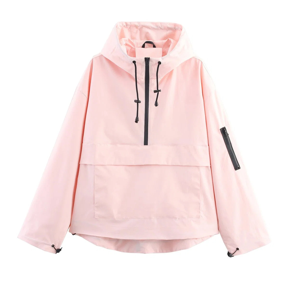 Nuana Elisabeth Damen Kapuzen-Anorak Windschutz Wasserabweisende Outdoorjacke