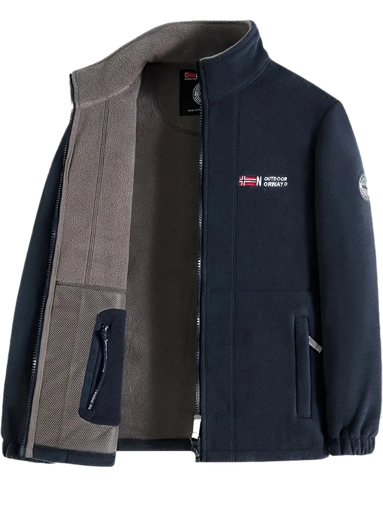Nuana Friedrich | Herren Outdoor Warme Jacke mit Reißverschluss