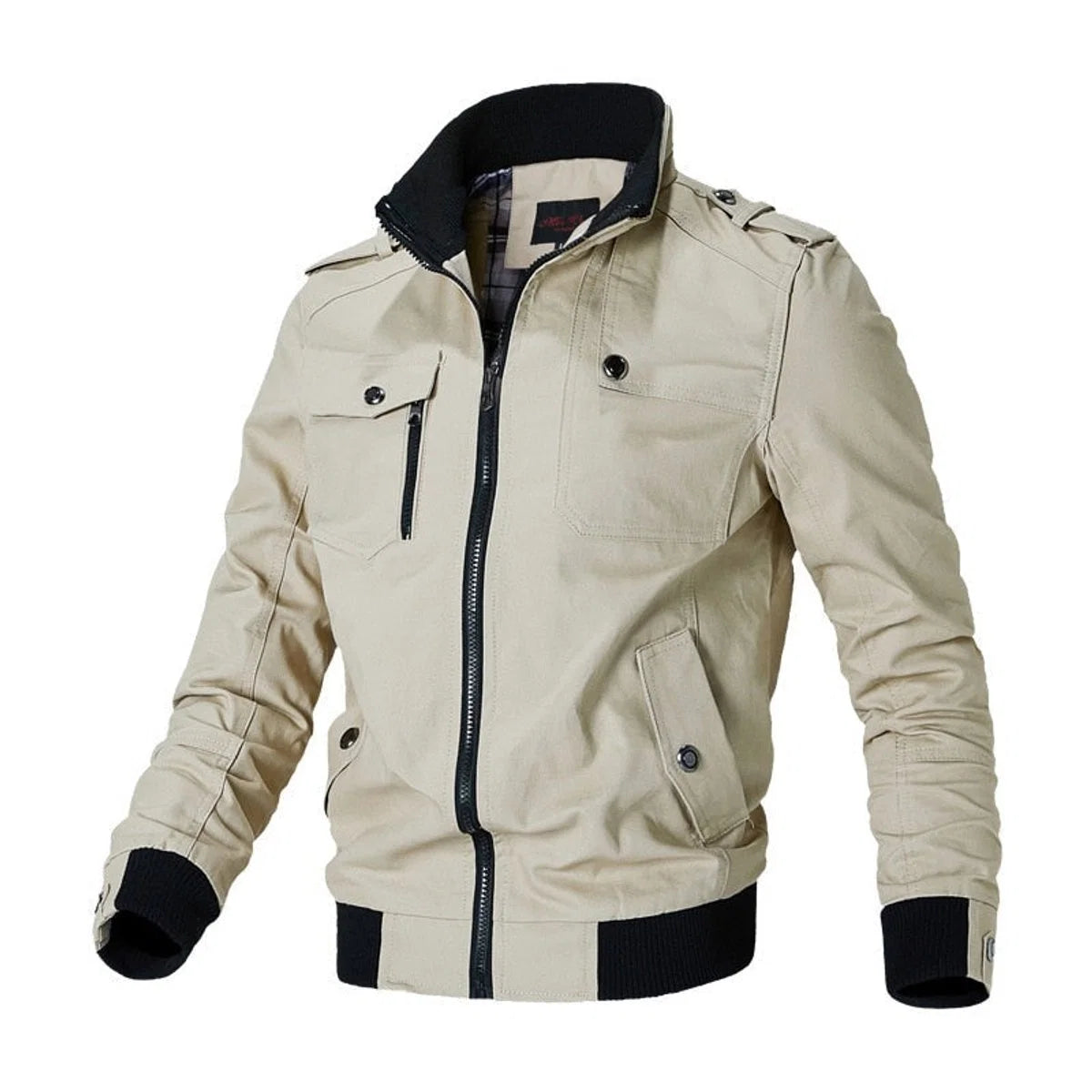 Nuana | Herren Bomber Jacket Klassische Militär-Bomberjacke mit Reißverschluss