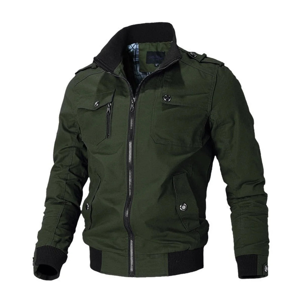 Nuana | Herren Bomber Jacket Klassische Militär-Bomberjacke mit Reißverschluss