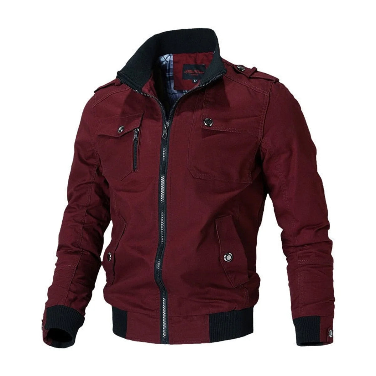 Nuana | Herren Bomber Jacket Klassische Militär-Bomberjacke mit Reißverschluss