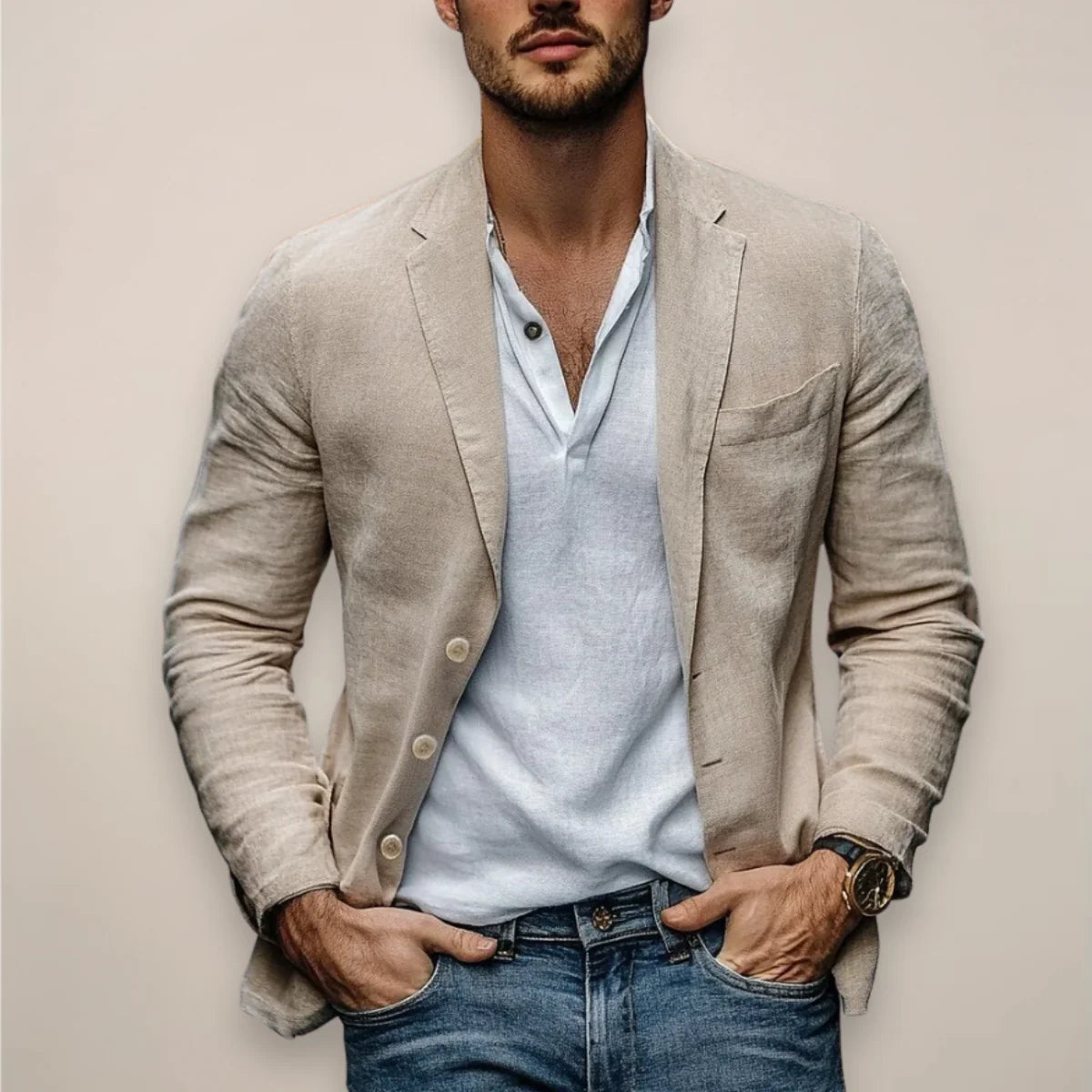Nuana | Herren Casual Blazer Sommerstil Modern