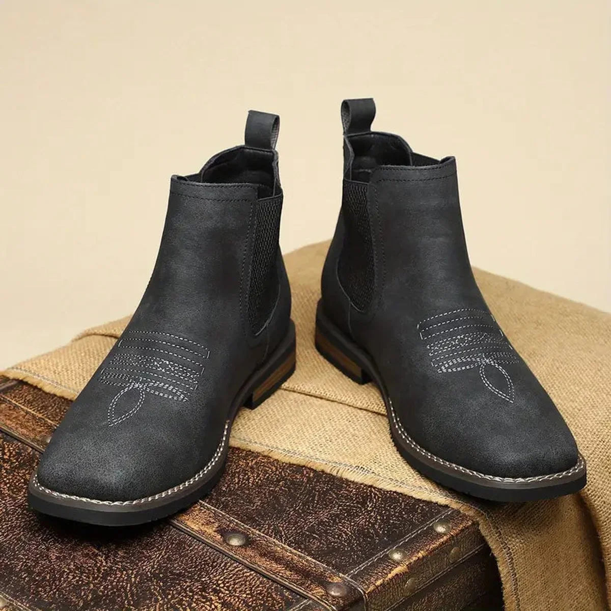 Nuana | Herren Chelsea Mens Boots Slip-on Stiefeletten Kunstleder