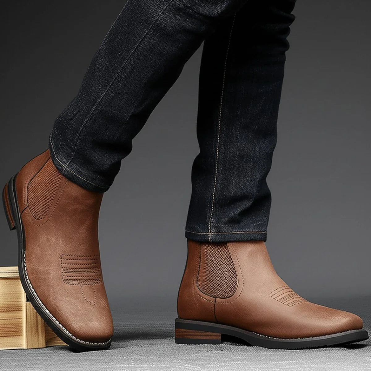 Nuana | Herren Chelsea Mens Boots Slip-on Stiefeletten Kunstleder