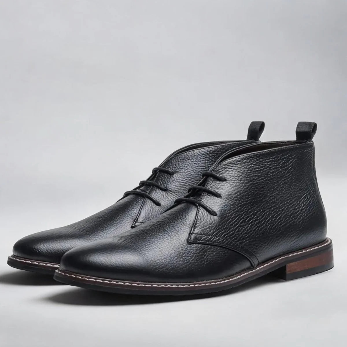 Nuana | Herren Chukka Boots Schnürung Kunstleder Klassisch