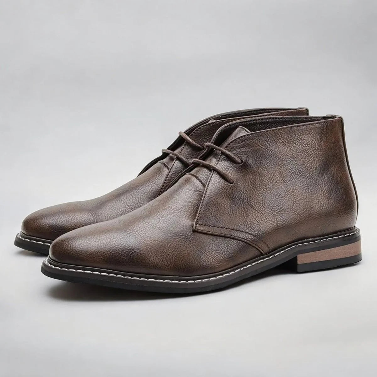 Nuana | Herren Chukka Boots Schnürung Kunstleder Klassisch