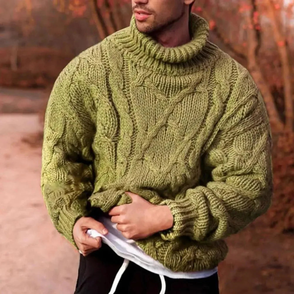 Nuana | Herren Dick Gestrickter Rollkragenpullover für den Winter