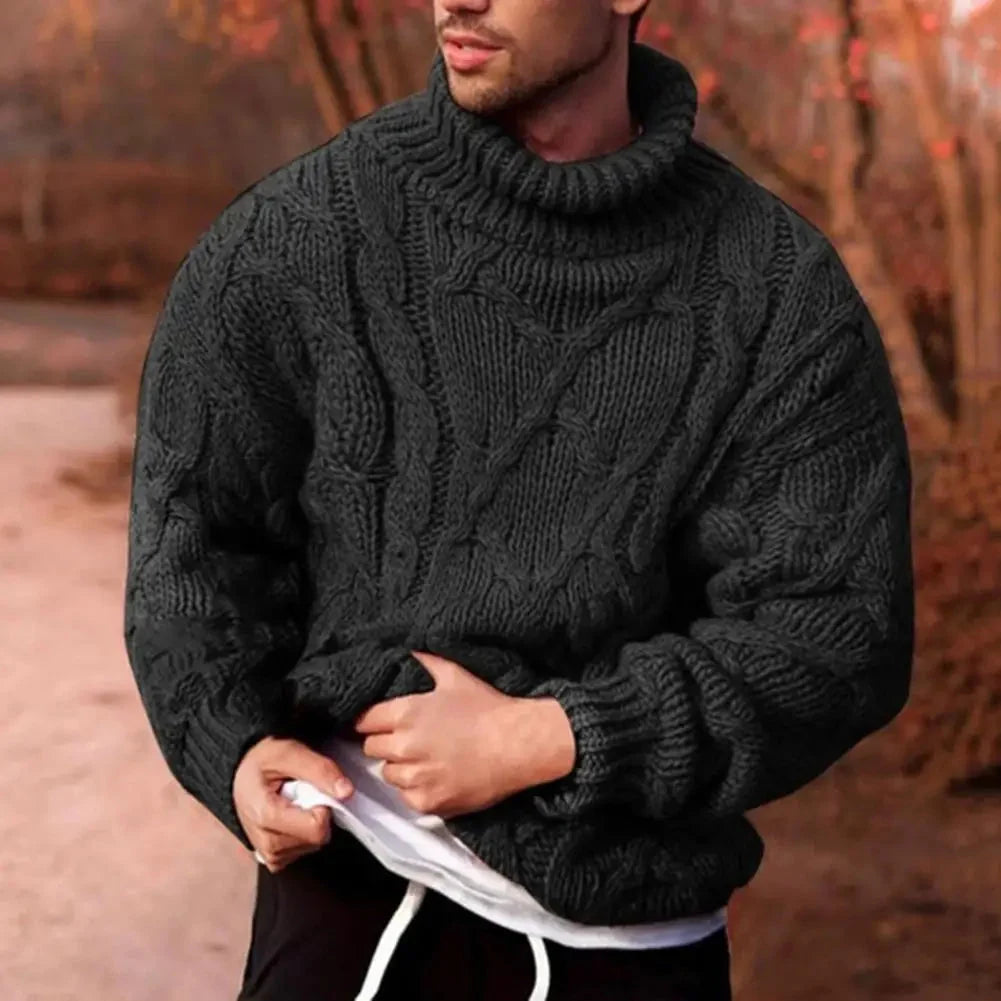 Nuana | Herren Dick Gestrickter Rollkragenpullover für den Winter