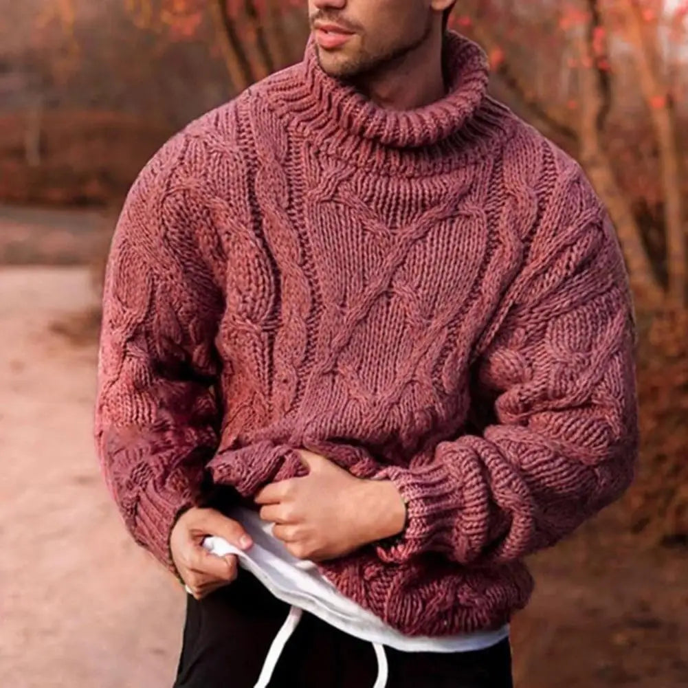 Nuana | Herren Dick Gestrickter Rollkragenpullover für den Winter