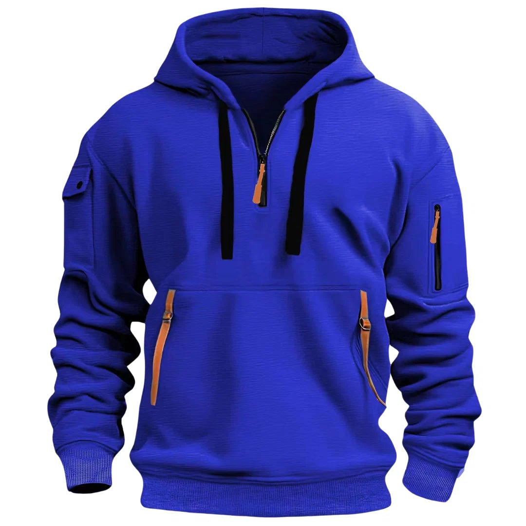 Nuana | Herren Freizeit Hoodie mit Reißverschluss-Taschen