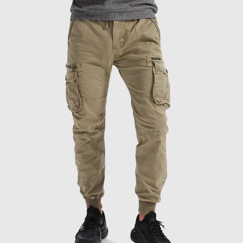 Nuana | Herren Frühlings Cargo Joggerhose Mit Taschen