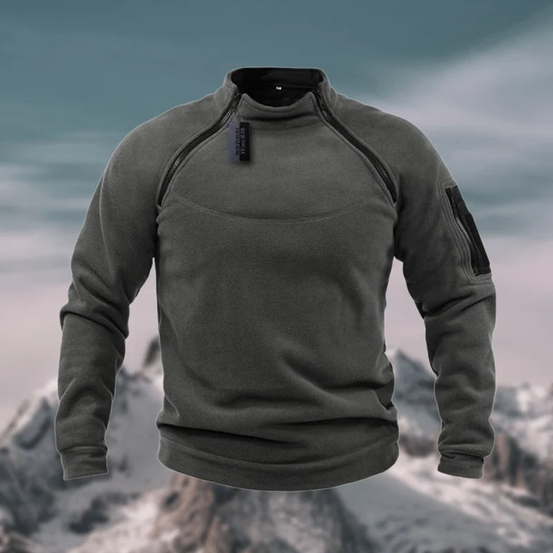 Nuana Herren Frühling Viertelzip Pullover mit Stehkragen