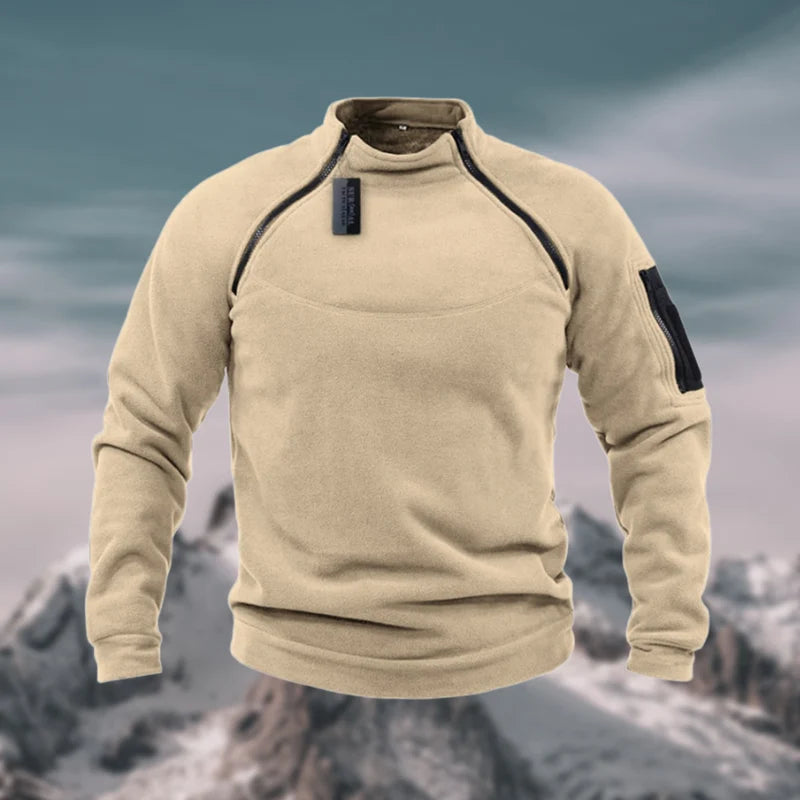 Nuana Herren Frühling Viertelzip Pullover mit Stehkragen