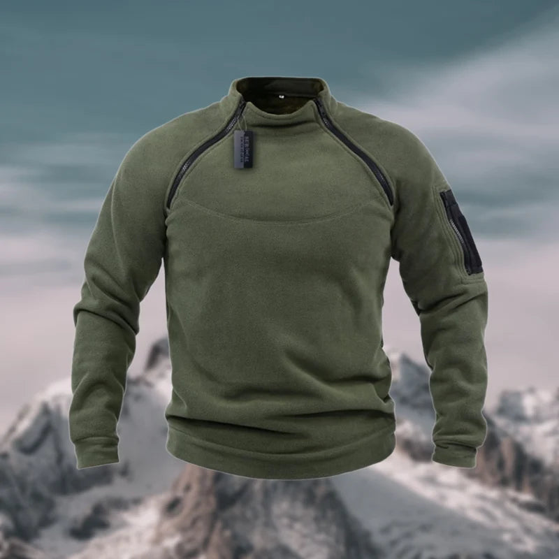 Nuana Herren Frühling Viertelzip Pullover mit Stehkragen