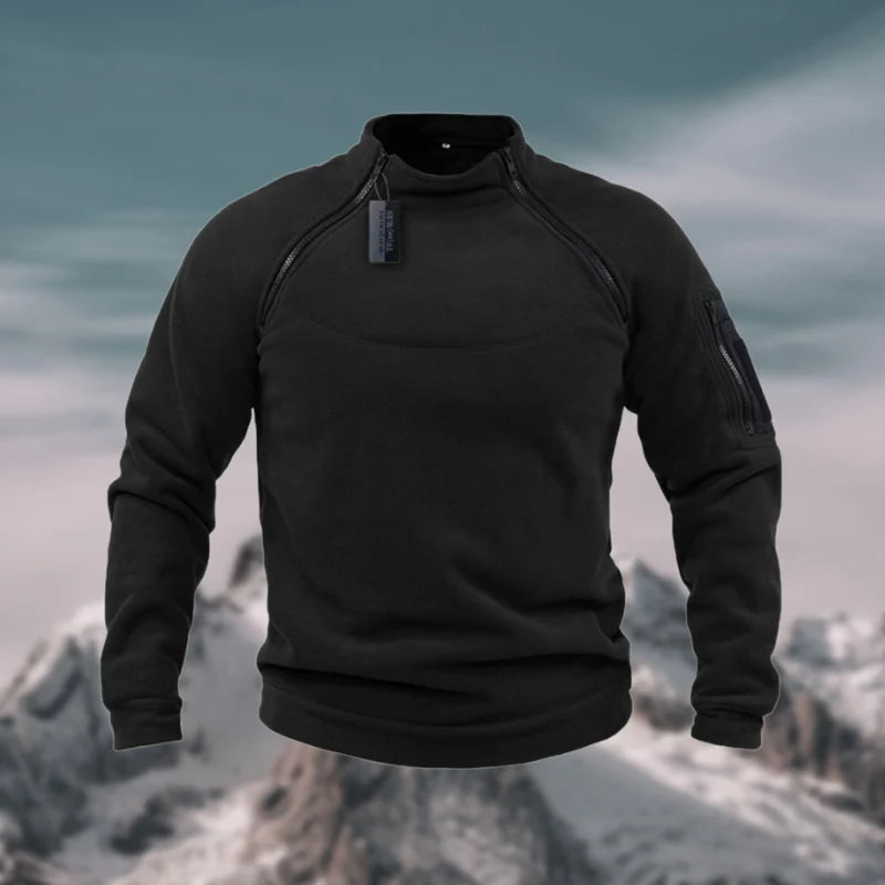 Nuana Herren Frühling Viertelzip Pullover mit Stehkragen