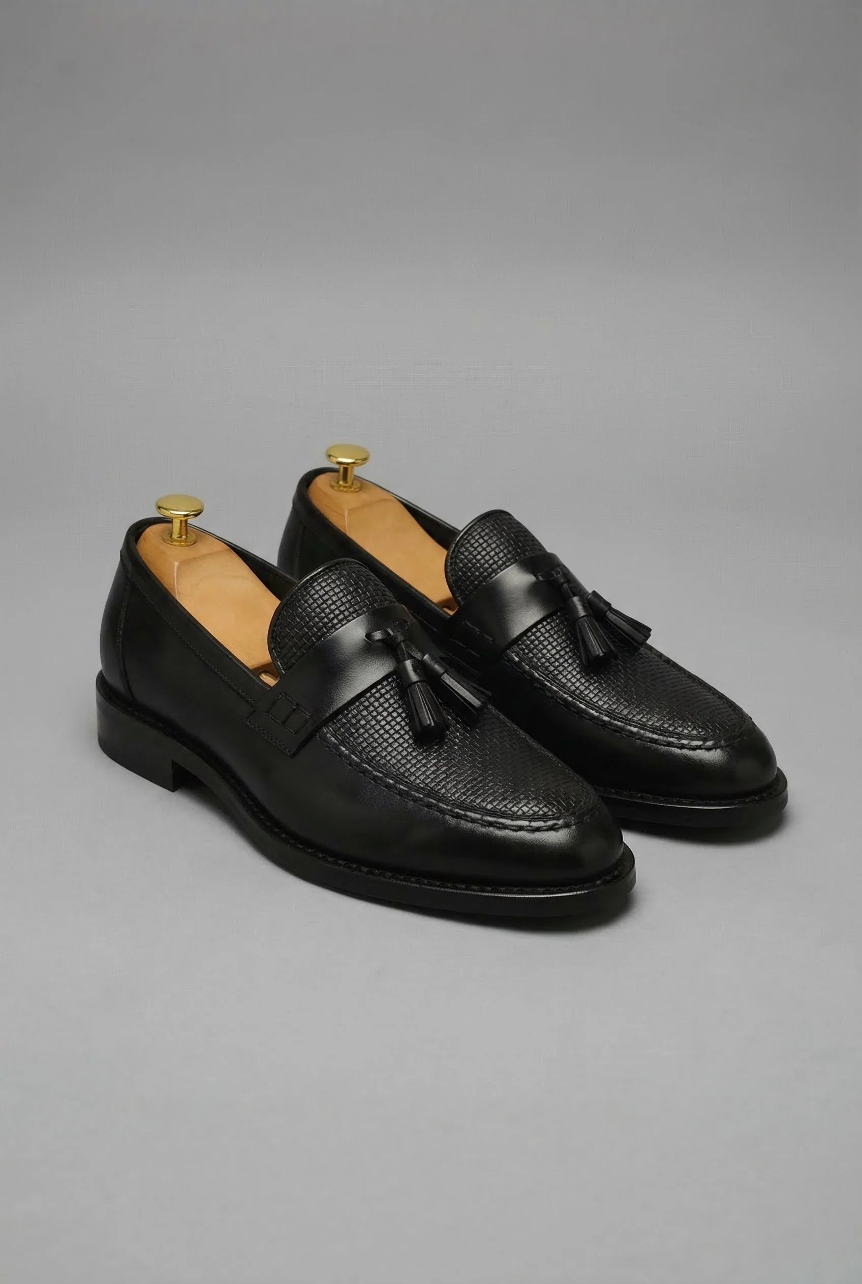Nuana | Herren Geflochtene Quasten-Slipper Klassische Leder-Loafer