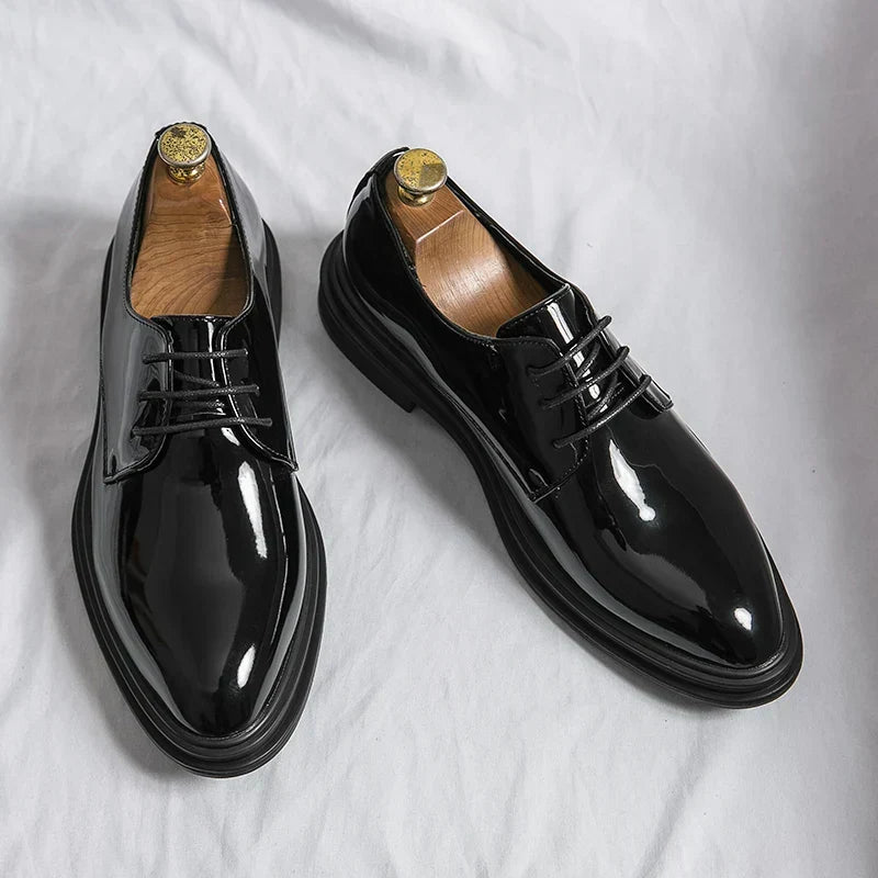 Nuana | Herren Glänzende Schnür-Derby-Schuhe