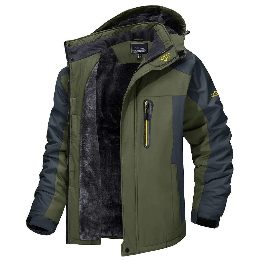 Nuana Herren Kältefeste Winterjacke mit Reißverschluss