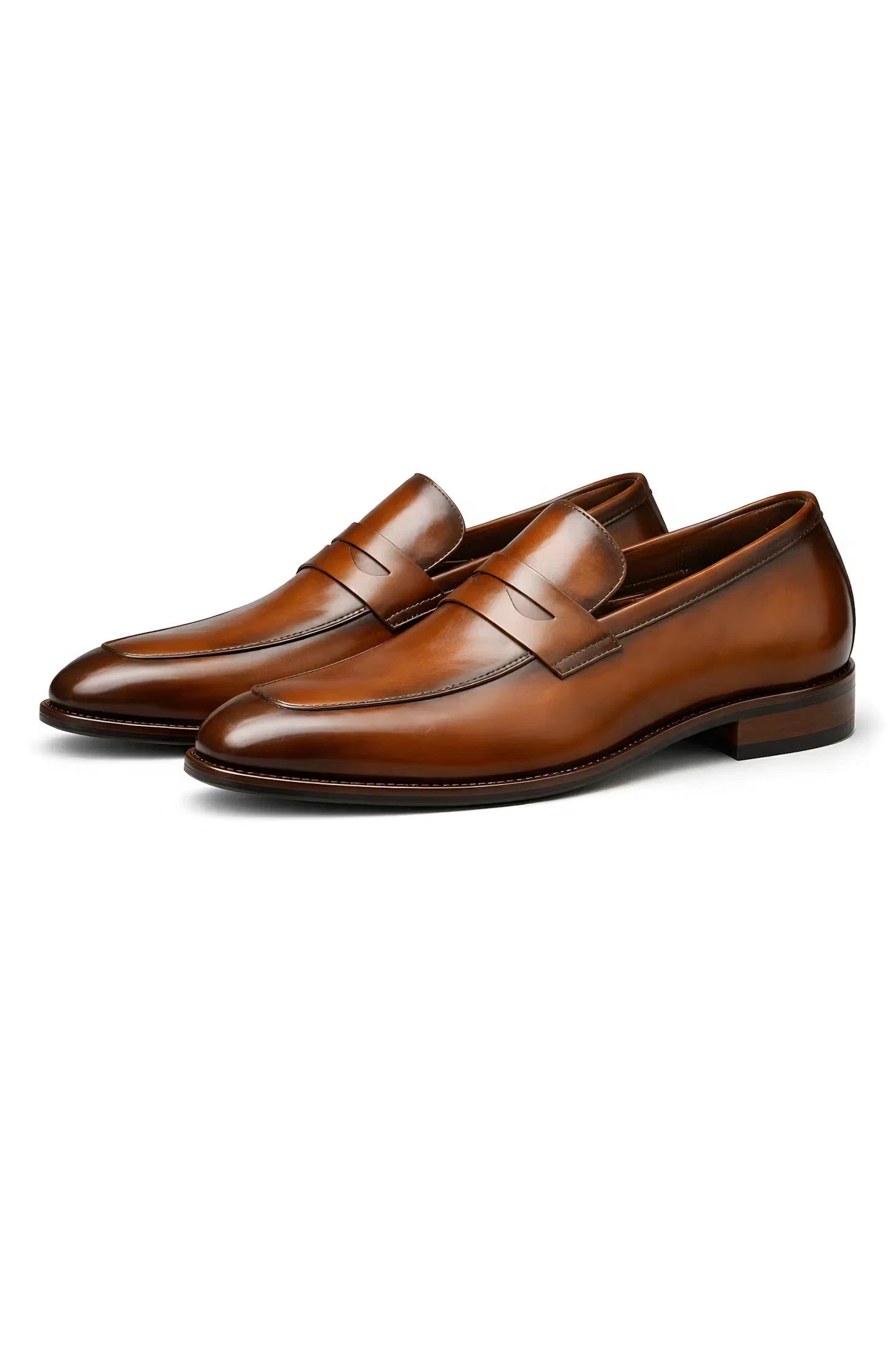 Nuana | Herren Klassische Penny-Loafer Slip-On Lackschuhe