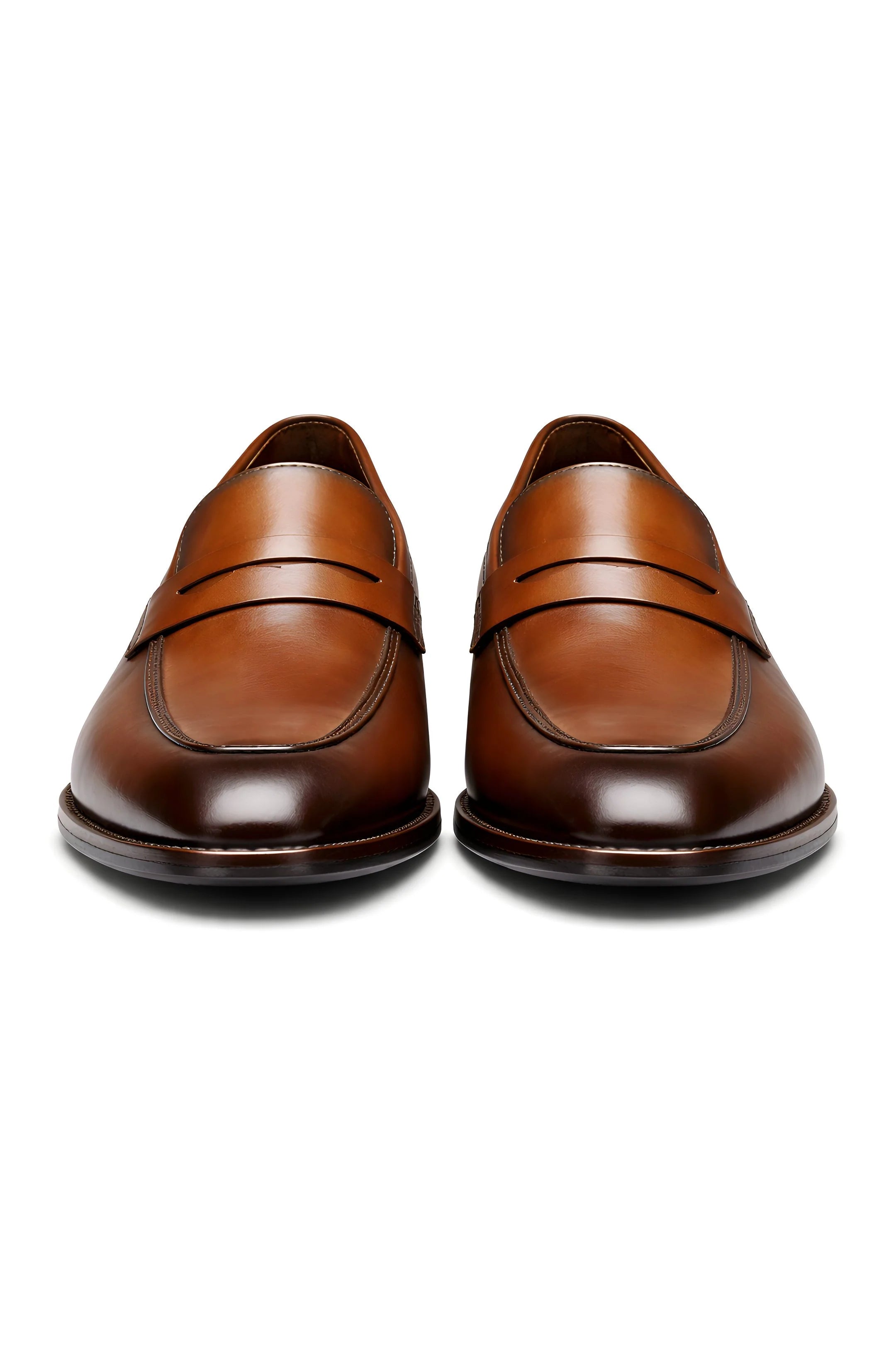 Nuana | Herren Klassische Penny-Loafer Slip-On Lackschuhe