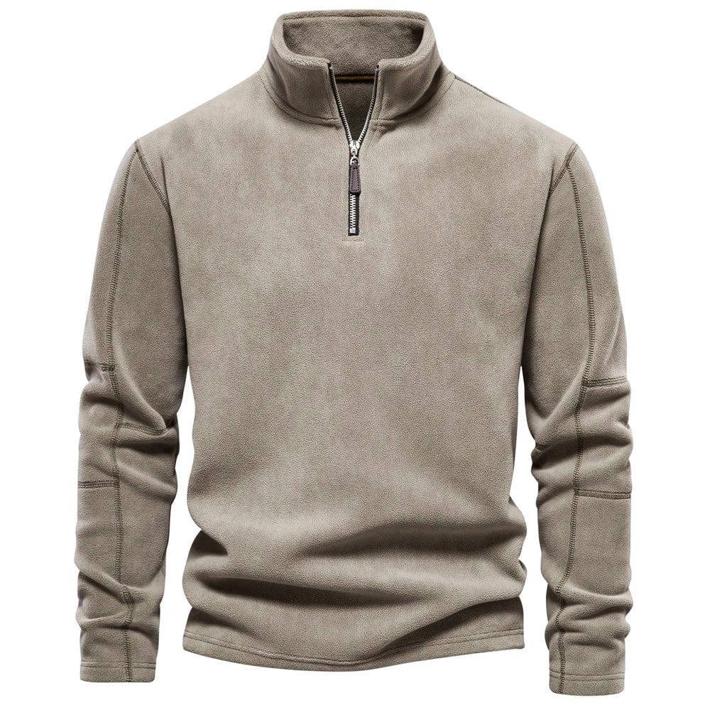 Nuana | Herren Klassisches Sweatshirt mit Viertelreißverschluss am Kragen