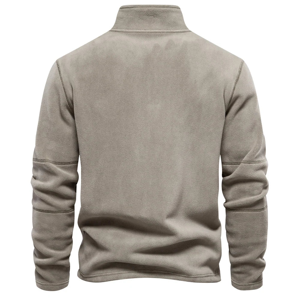 Nuana | Herren Klassisches Sweatshirt mit Viertelreißverschluss am Kragen