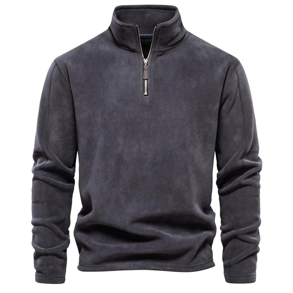 Nuana | Herren Klassisches Sweatshirt mit Viertelreißverschluss am Kragen